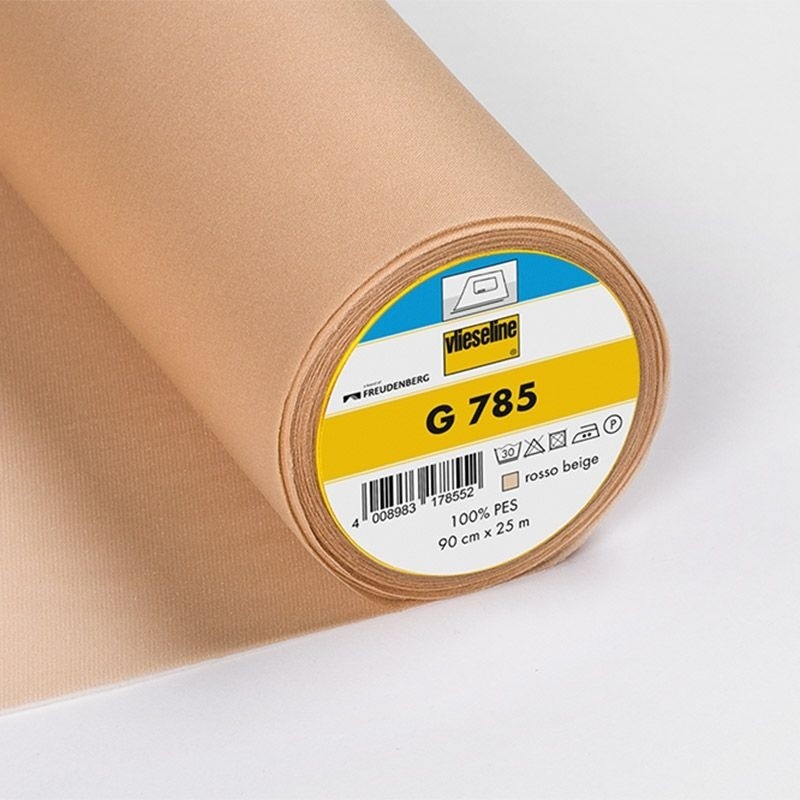 Coupon 3m Tissu Vlieseline G785 Entoilage Thermocollant Rosso beige