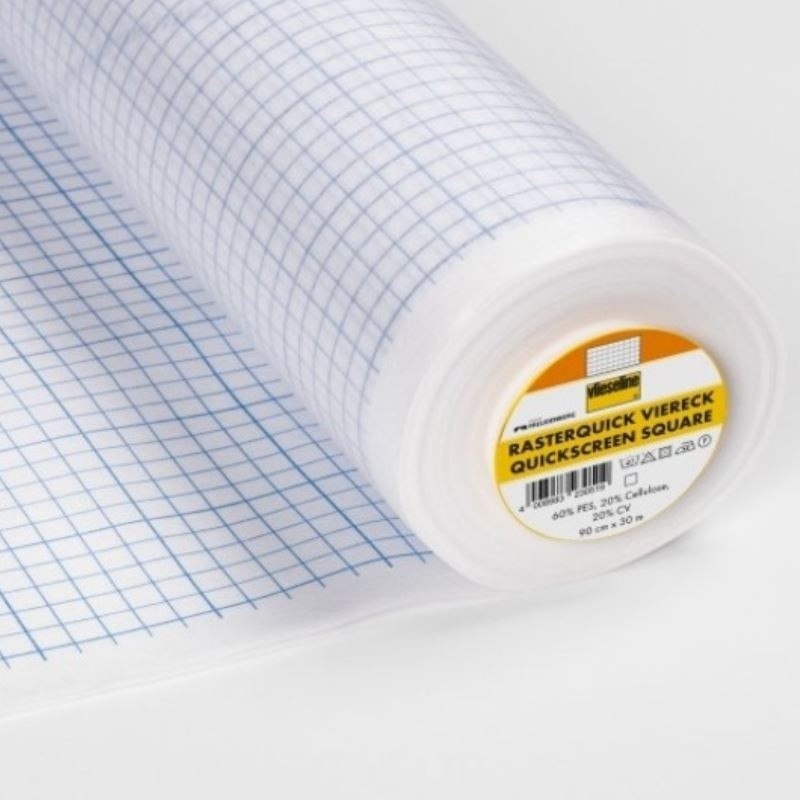Coupon 3m Tissu Vlieseline 900 Rasterquick Carré Blanc 