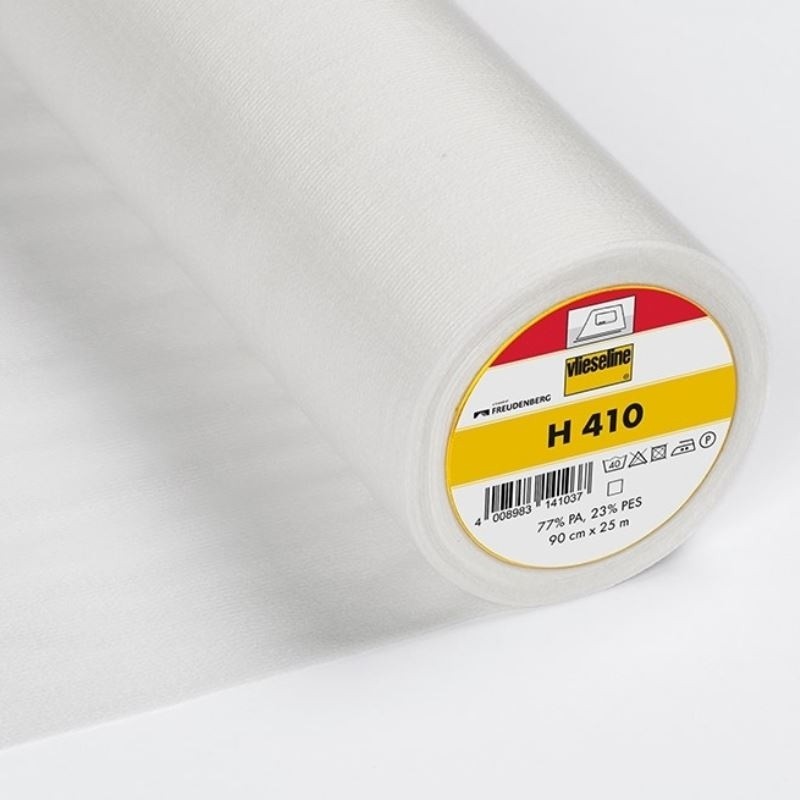 Coupon 3m Tissu Vlieseline H410 Entoilage Tissé Blanc 