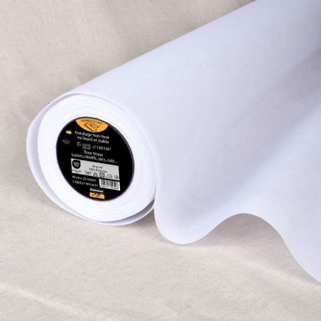 Coupon 3m Entoilage Non Tissé Mi-Lourd Blanc 86g/m2