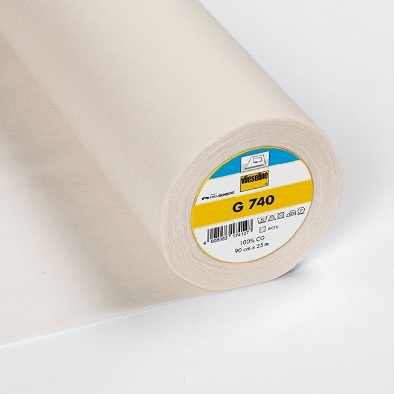 Coupon 3m Tissu Vlieseline G740 Entoilage Thermocollant Ecru L90 