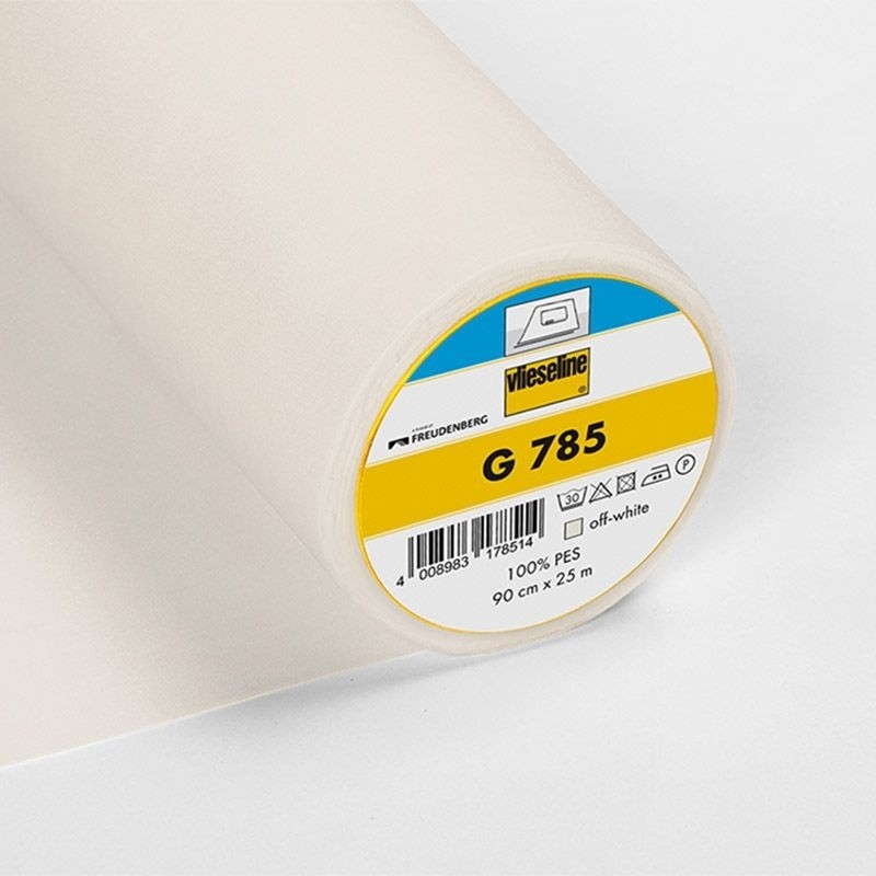 Coupon 3m Tissu Vlieseline G785 Entoilage Thermocollant Blanc cassé L90