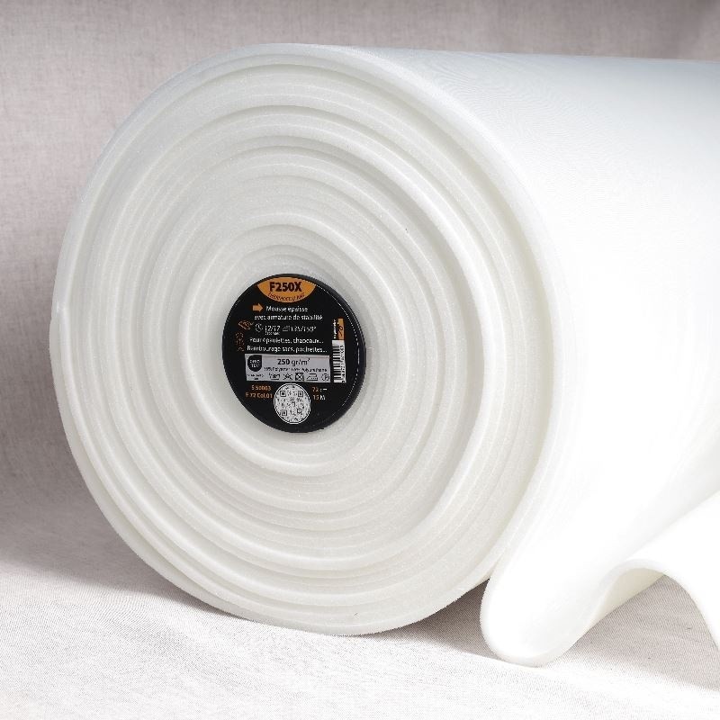 Coupon 3m Tissu F250x-mousse Thermocollante Epaisse Blanc