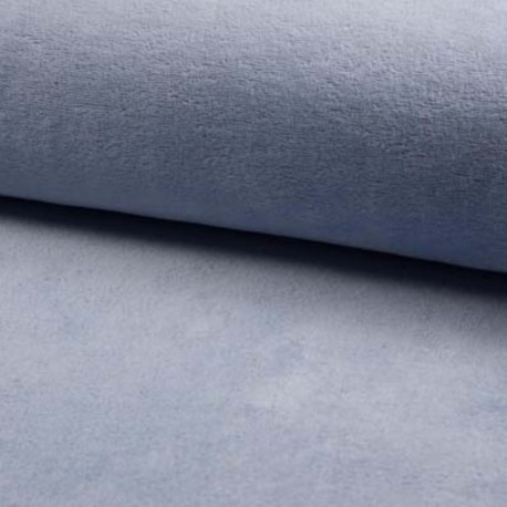 Coupon 3m Tissu Bambounette Bleu Violet 