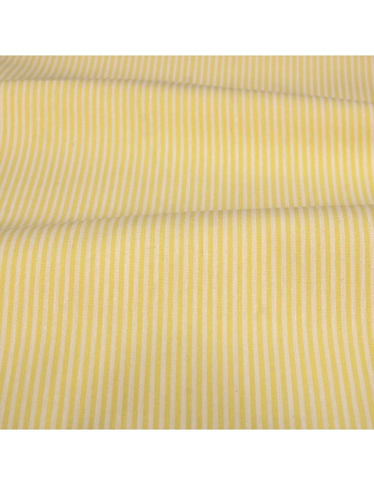 Coupon habillement imprimé rayures 200 x 140 cm jaune