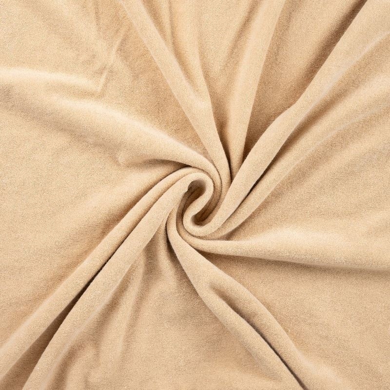 Coupon 3m Tissu Eponge Jersey Pico Uni Champagne 