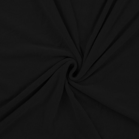 Coupon 3m Tissu Eponge Jersey Pico Uni Noir 