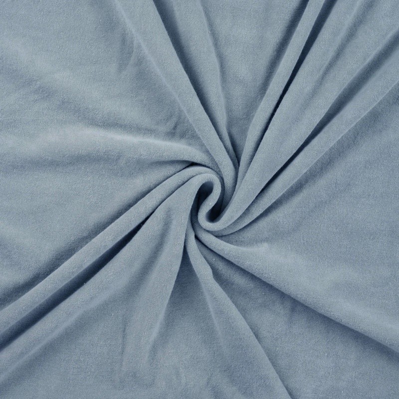 Coupon 3m Tissu Eponge Jersey Pico Uni Bleu Denim
