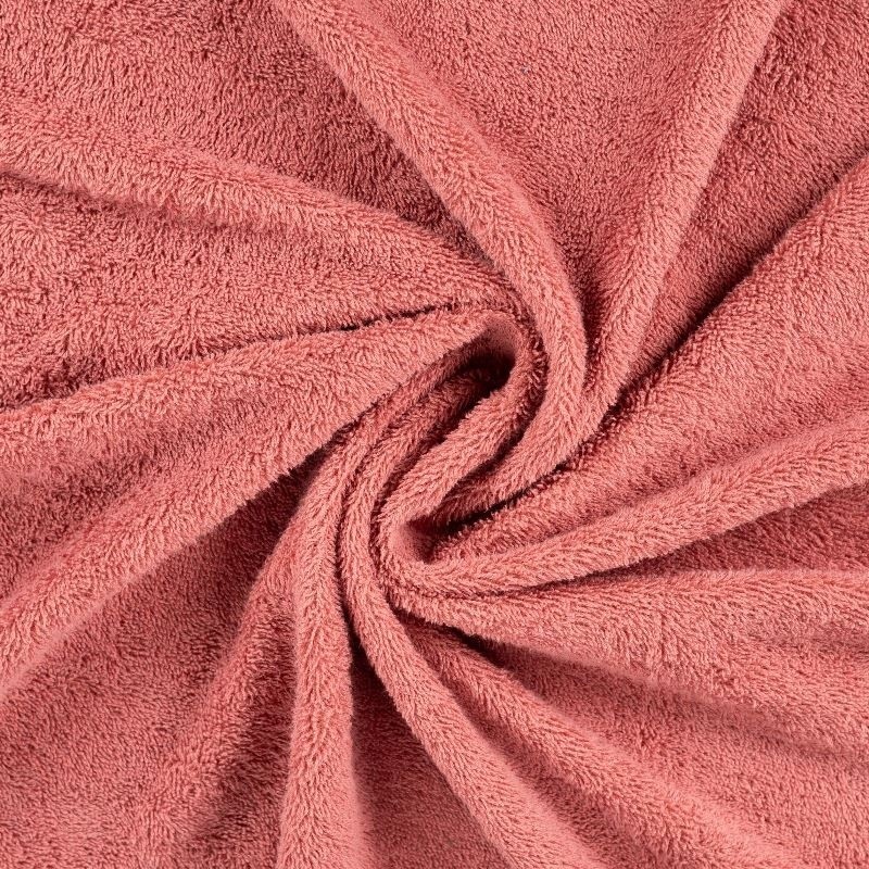 Coupon 3m Tissu Eponge Uni Peche Foncé
