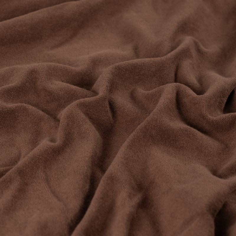 Coupon 3m Tissu Pico Terry Uni Marron Foncé