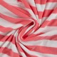 Coupon 3m Tissu Pico Terry Rayures Rose
