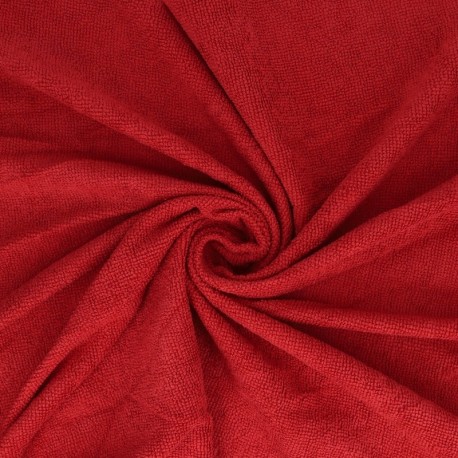 Coupon 3m Tissu Eponge Microfibre Microclean Rouge