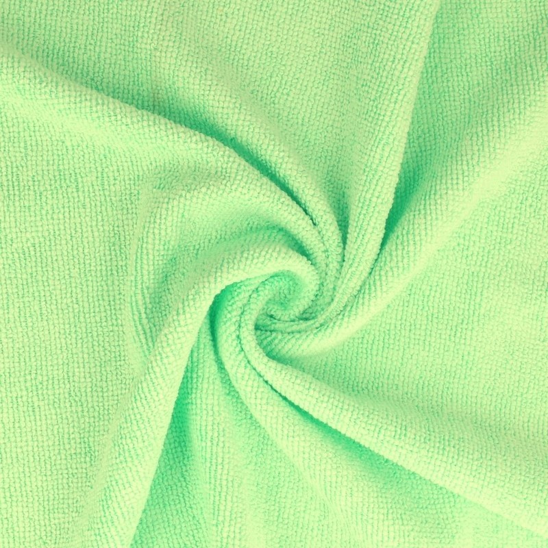 Coupon 3m Tissu Eponge Microfibre Microclean Vert Clair
