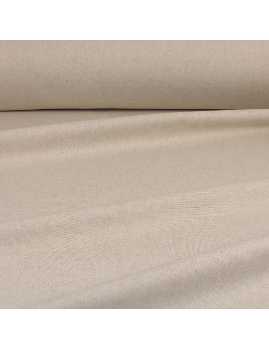 Tissu demi natté grande largeur coton/lin beige