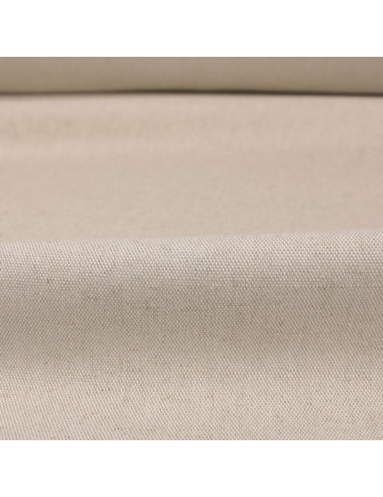 Tissu demi natté grande largeur coton/lin beige