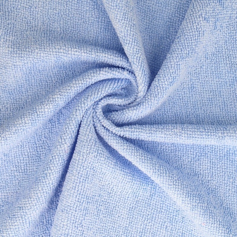 Coupon 3m Tissu Eponge Microfibre Microclean Bleu Clair 