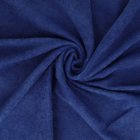 Coupon 3m Tissu Eponge Microfibre Microclean Bleu Roi 