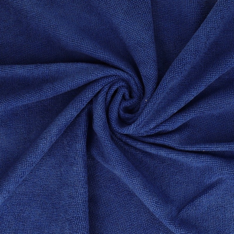 Coupon 3m Tissu Eponge Microfibre Microclean Bleu Roi 