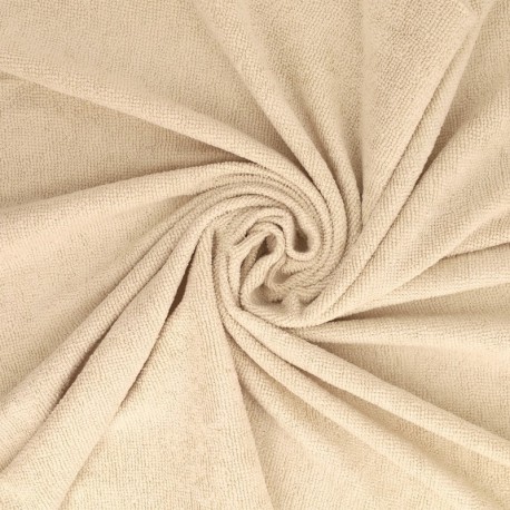 Coupon 3m Tissu Eponge Microfibre Microclean Ecru 