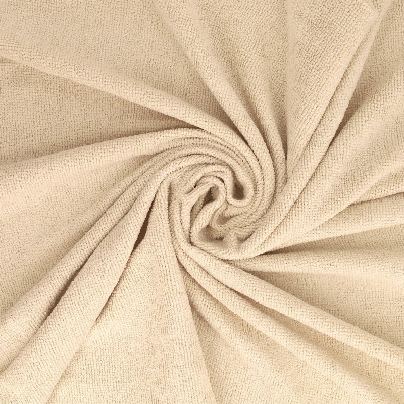 Coupon 3m Tissu Eponge Microfibre Microclean Ecru 