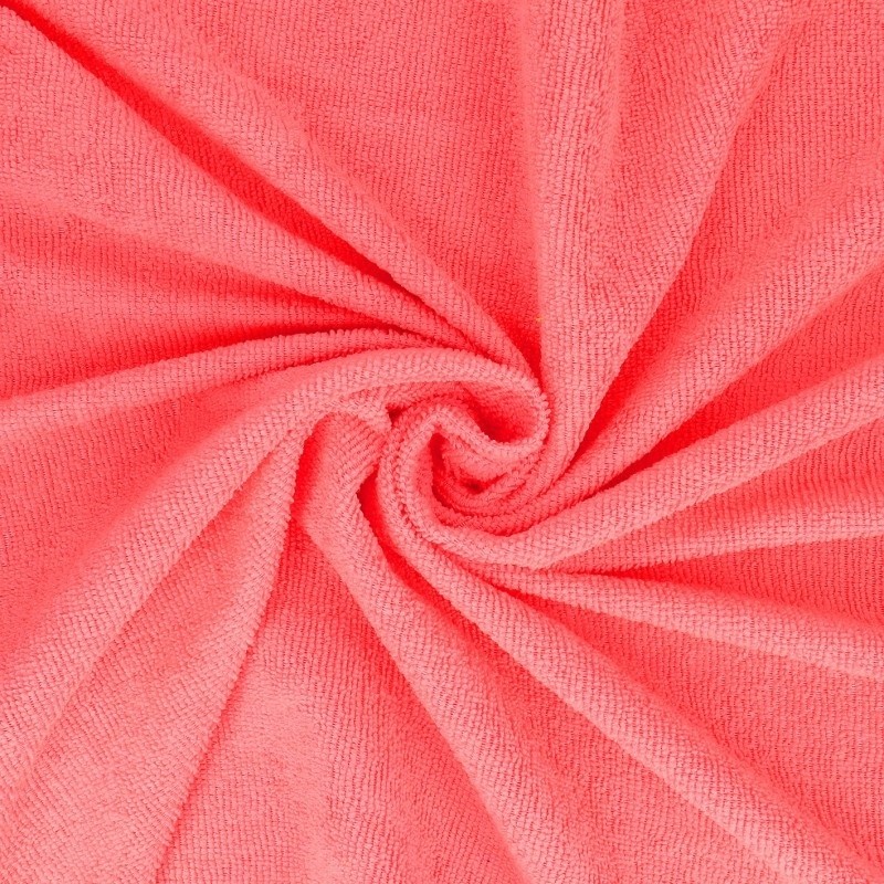 Coupon 3m Tissu Eponge Microfibre Microclean Rose