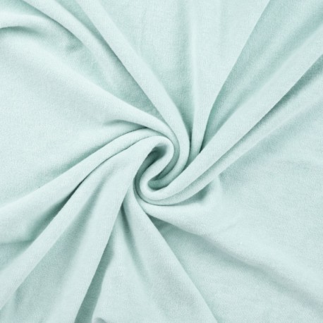 Coupon 3m Tissu Pico Terry Uni Bleu Menthe
