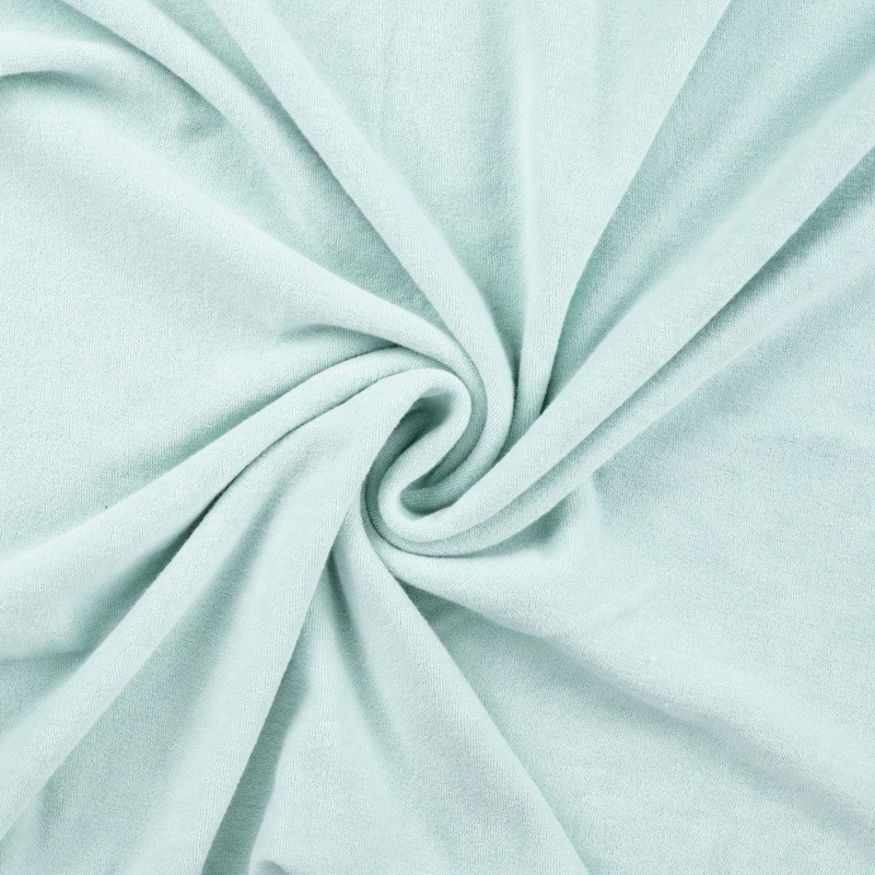 Coupon 3m Tissu Pico Terry Uni Bleu Menthe