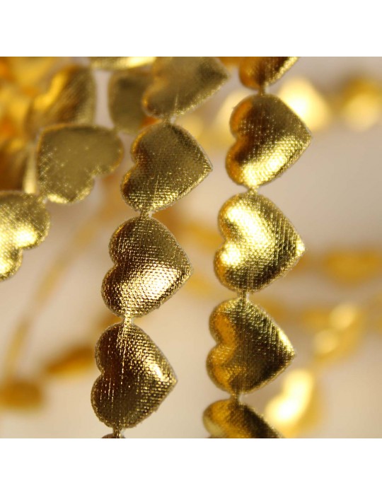 Guirlande de coeurs 10 mm doré