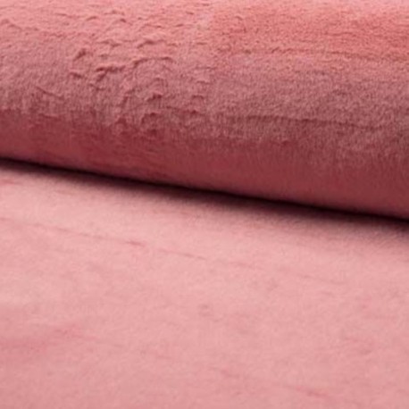 Coupon 3m Tissu Fausse Fourrure Microfibre Castorini Rose 