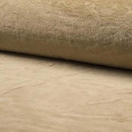 Coupon 3m Tissu Fausse Fourrure Microfibre Castorini Camel  