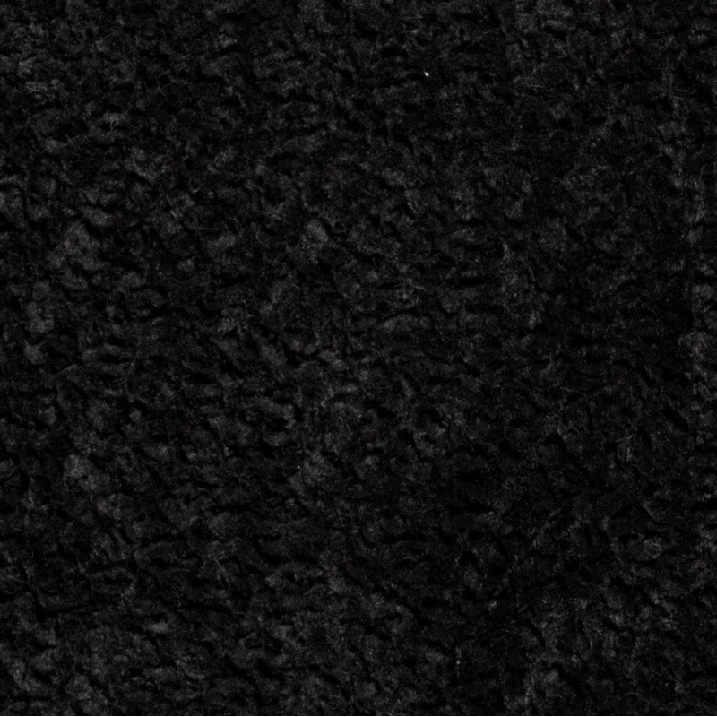 Coupon 3m Tissu Fausse Fourrure Noir 