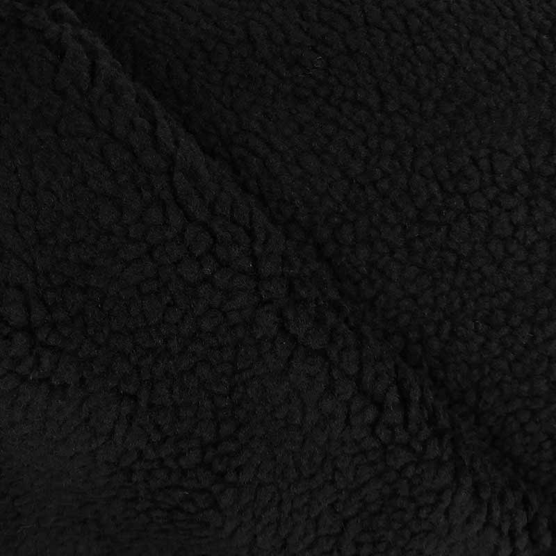 Coupon 3m Tissu Fausse Fourrure Mouton Borreguito Noir 