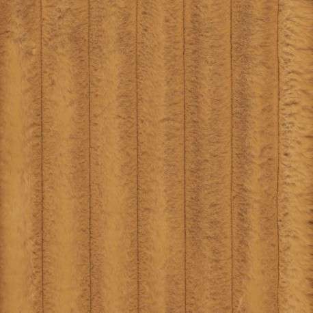 Coupon 3m Tissu Fausse Fourrure Côtelée Vito Moutarde