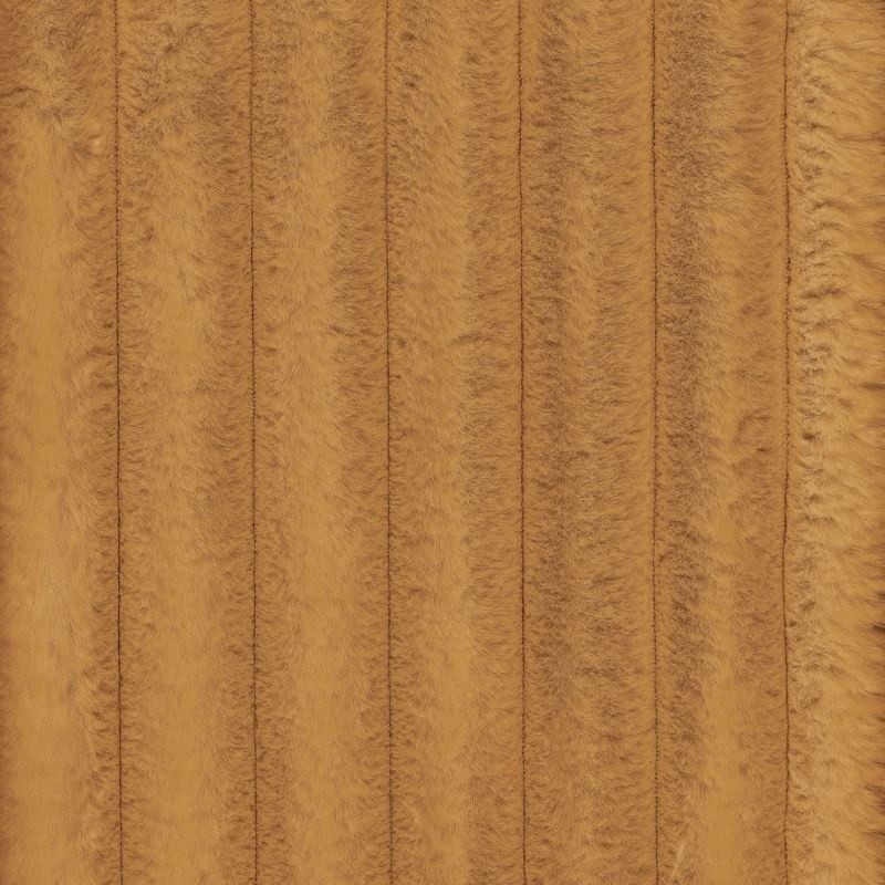 Coupon 3m Tissu Fausse Fourrure Côtelée Vito Moutarde