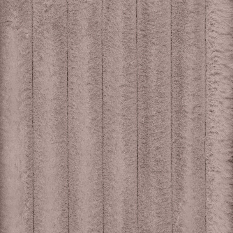 Coupon 3m Tissu Fausse Fourrure Cotele Vito Poudre 