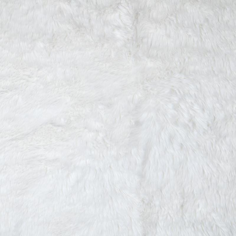 Coupon 3m Tissu Fausse Fourrure Banquise Blanc