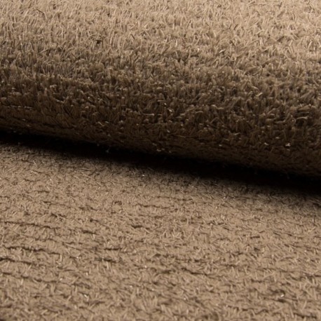 Coupon 3m Tissu Mouton Brillant Marron Clair