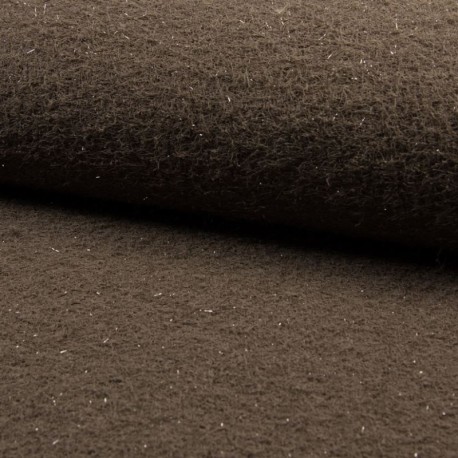 Coupon 3m Tissu Mouton Fil Brillant Taupe