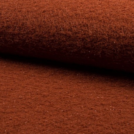 Coupon 3m Tissu Mouton Fil Brillant Brique
