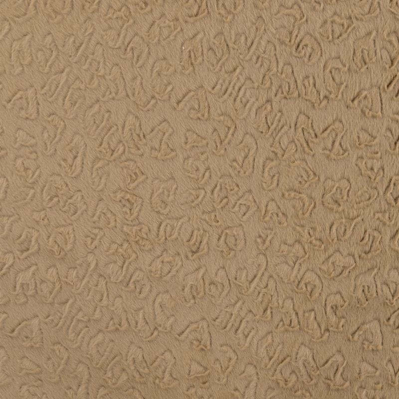 Coupon 3m Tissu Fausse Fourrure Texturée Sable