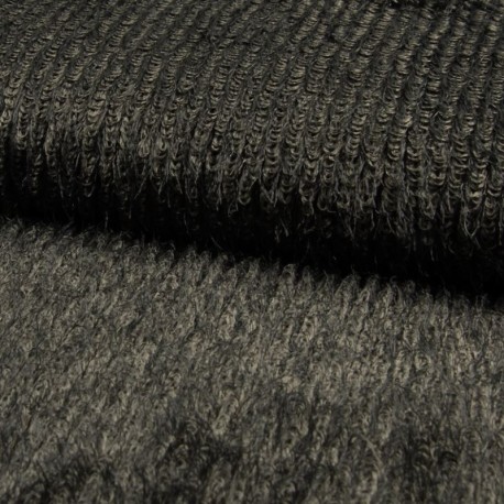 Coupon 3m Tissu Mouton Boucle Gris