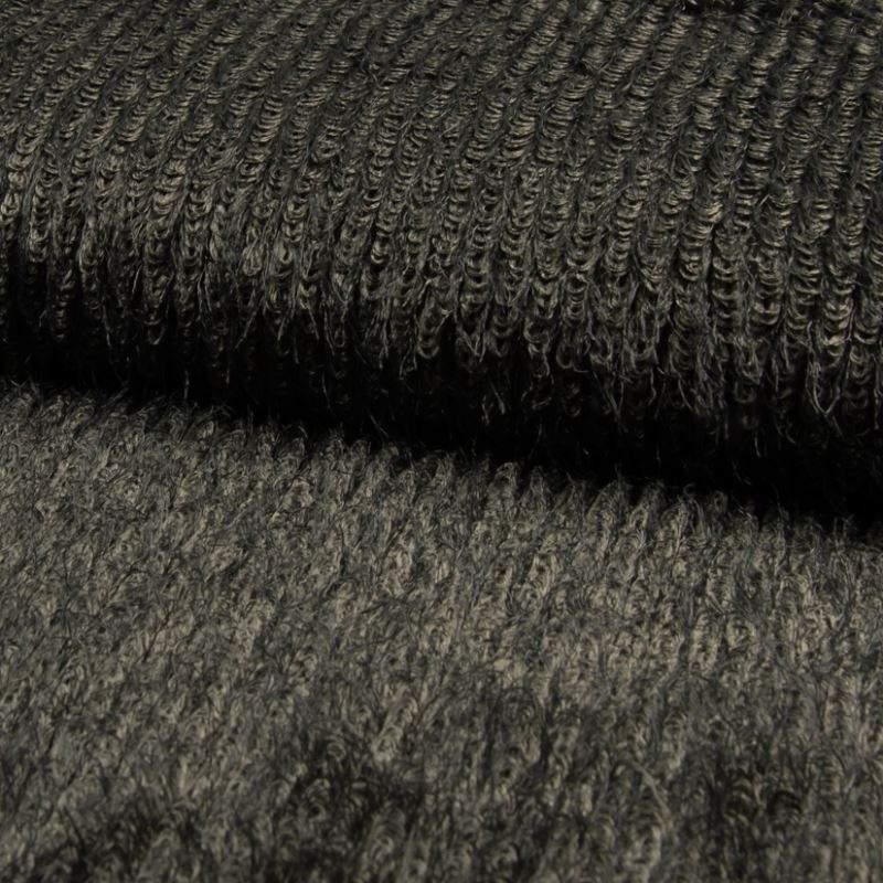 Coupon 3m Tissu Mouton Boucle Gris