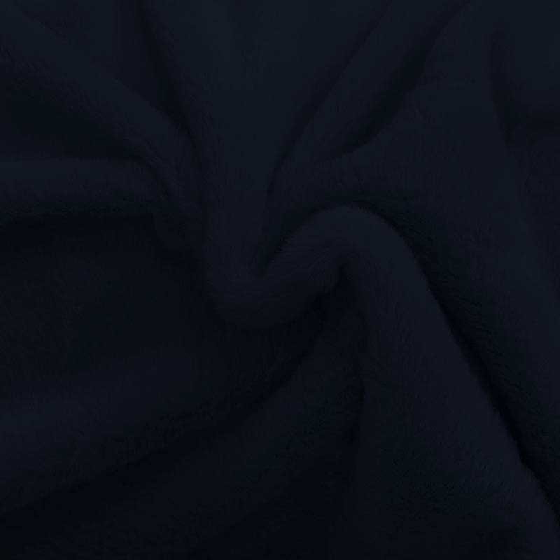 Coupon 3m Tissu Fausse Fourrure Bleu Nuit 