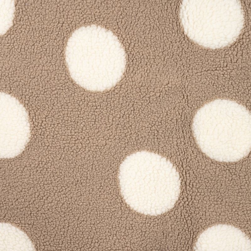 Coupon 3m Tissu Fausse Fourrure Mouton Imprimé Sable 