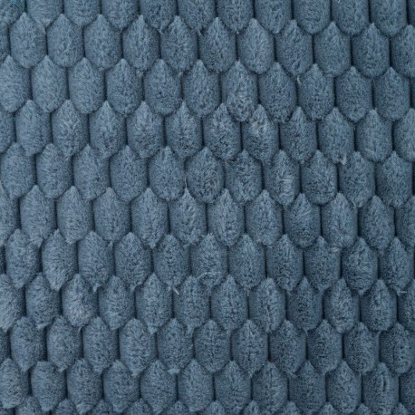 Coupon 3m Tissu Fausse Fourrure Unie Denim