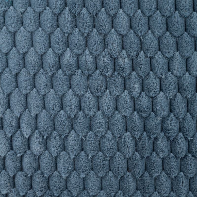 Coupon 3m Tissu Fausse Fourrure Unie Denim