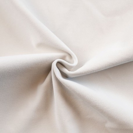 Coupon 3m Tissu Fausse Fourrure Rase Chamois Blanc