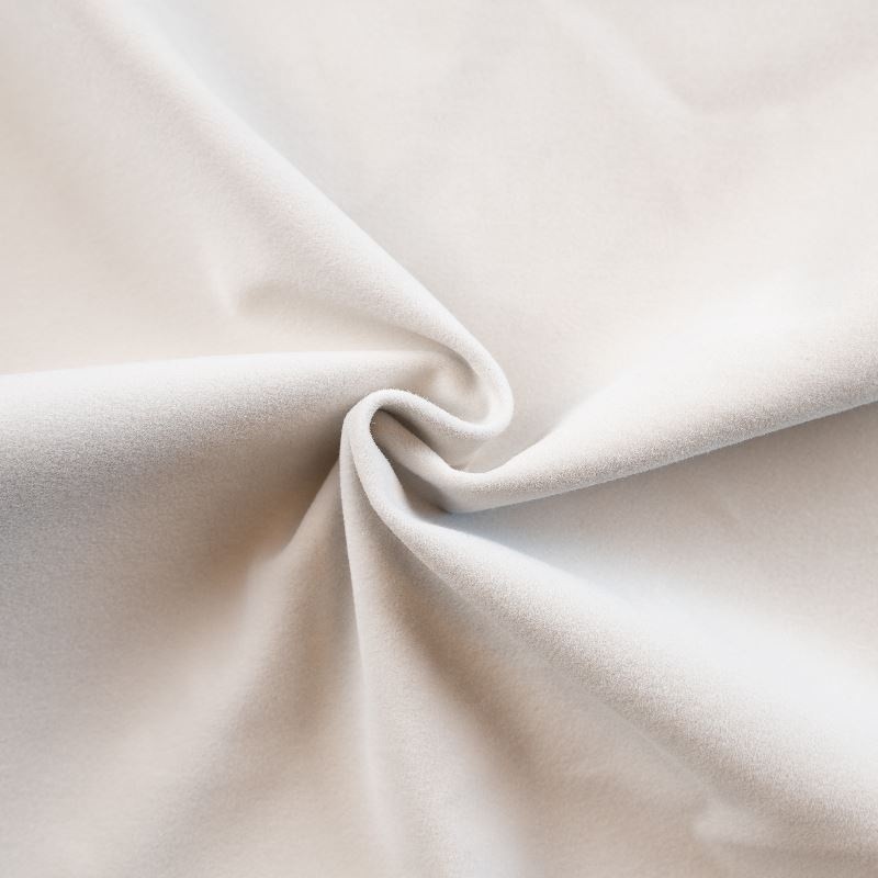 Coupon 3m Tissu Fausse Fourrure Rase Chamois Blanc