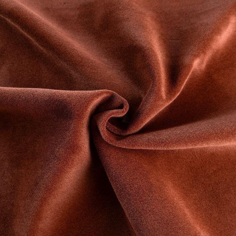Coupon 3m Tissu Fausse Fourrure Rase Chamois Cognac