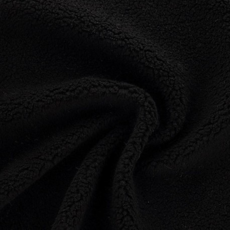 Coupon 3m Tissu Mouton Noir 